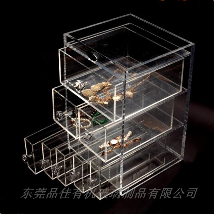 透明亞克力化妝品展示盒 亞克力化